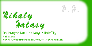 mihaly halasy business card